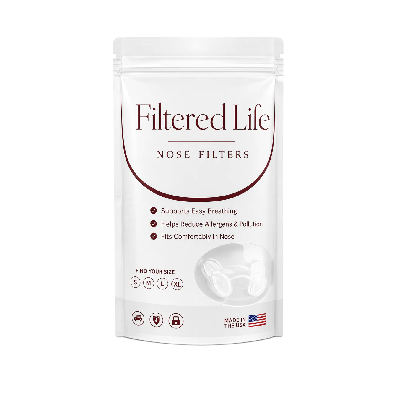 Filtered Life nose filters pouch